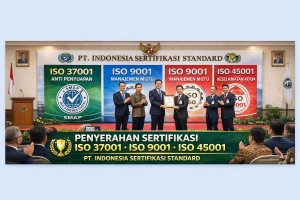 Penyerahan sertifikat ISO 37001 perusahaan