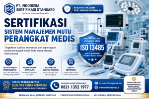 sistem manajemen mutu perangkat medis ISO 13485, sertifikasi ISO 13485 untuk alat kesehatan, audit sertifikasi alat kesehatan Indonesia, lembaga sertifikasi ISO perangkat medis Indonesia
