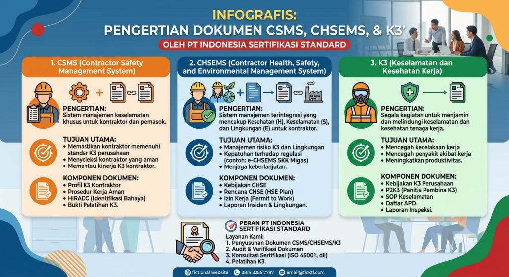 Apa Itu Dokumen CSMS / CHSEMS? Panduan Lengkap & Syarat Lulus Tender bersama pt.indonesia sertifikasi standard