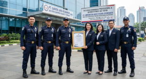 Petugas keamanan profesional perusahaan security bersertifikat ISO 18788 bersama pt.indonesia sertifikasi standard
