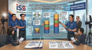 Grafik perbandingan biaya sertifikasi ISO 27001 berdasarkan skala perusahaan